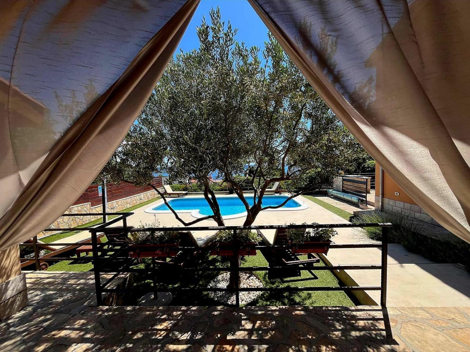 Holiday Home Magic View With Private Heated Pool Kaštela Exteriör bild